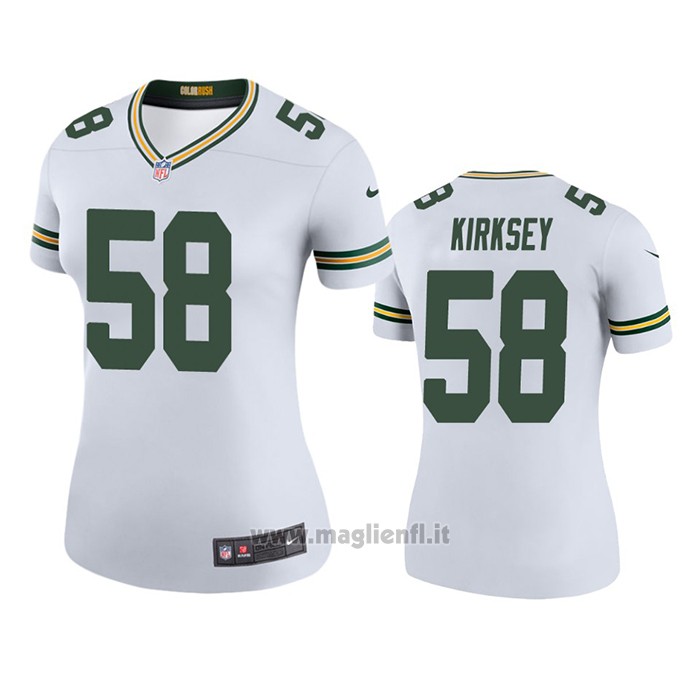 Maglia NFL Legend Donna Green Bay Packers Christian Kirksey Bianco Color Rush